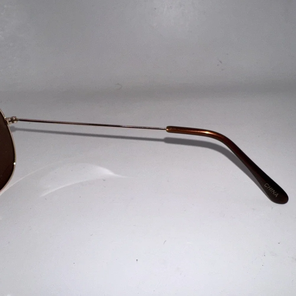 Rose Gold and Diamond Aviator Sunglasses 719175090135